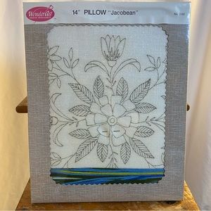 2 14" Vintage Needlepoint Pillow Cover Kits